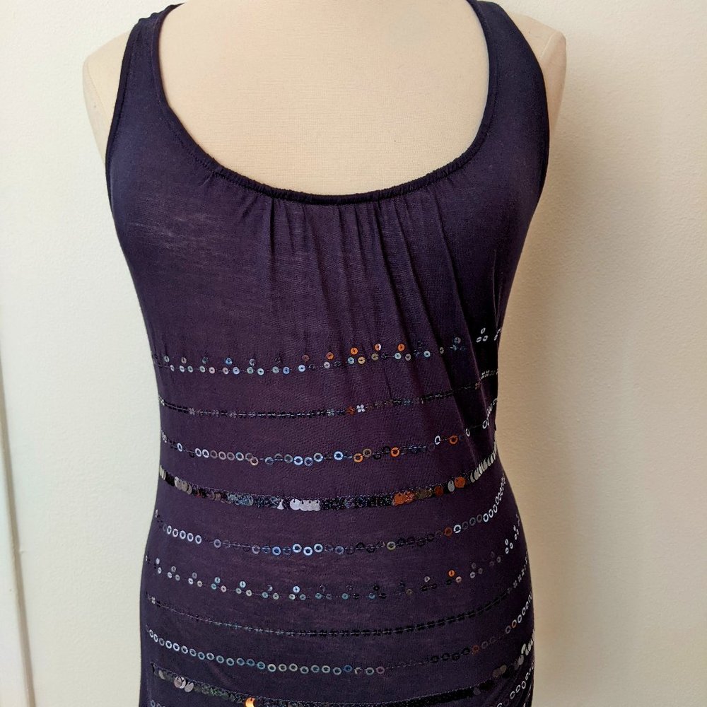 Embellished! Tunic Length Sequin Tank